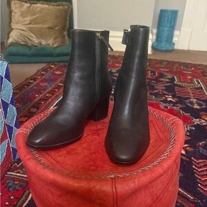 Sz. 7.5 Sadie stacked jcrew leather bootie